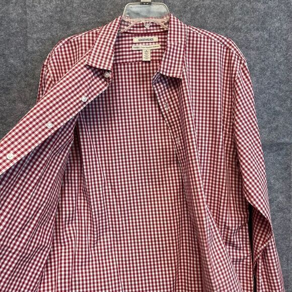 GOOD THREADS Button-up Shirt Men's XL Red & White Standard Fit Gingham Western - Picture 11 of 11